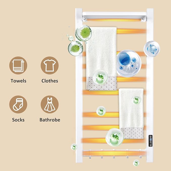 Heated Towel Rack for Bathroom Towel Warmer Racks Wall Mounted - Image 5