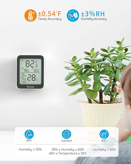 Govee Bluetooth Hygrometer Thermometer, Large LCD, Max/Min Records, 2-Year Data - Image 2