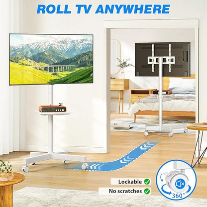 Rfiver Mobile TV Stand for 23-60 Inch LCD LED Flat/Curved Panel Screen TVs up - Image 4
