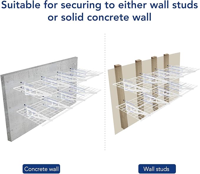 FLEXIMOUNTS 4-Pack 24-inch-by-72-inch Wall Shelf Garage Storage Rack Wall - Image 6