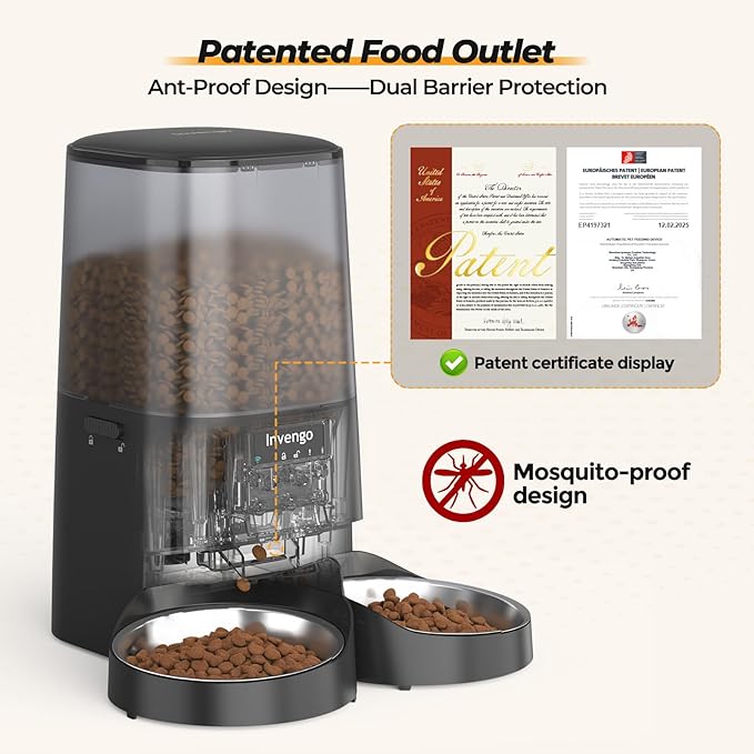Automatic Cat Feeder with App Control, 5L Food Dispenser - Image 4