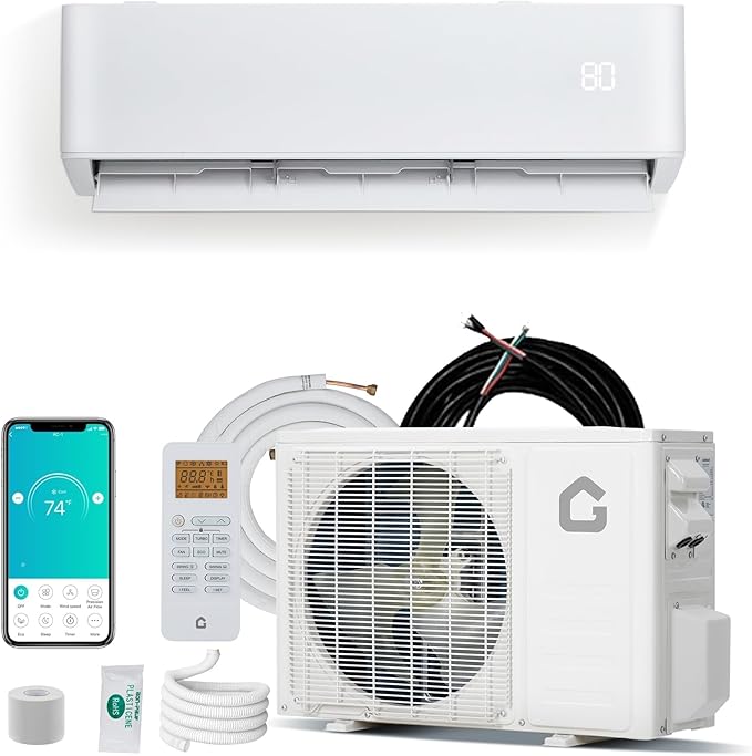 9000 BTU Mini Split Air Conditioner and Heat Pump | 19 SEER2, WiFi & Alexa by Unknown