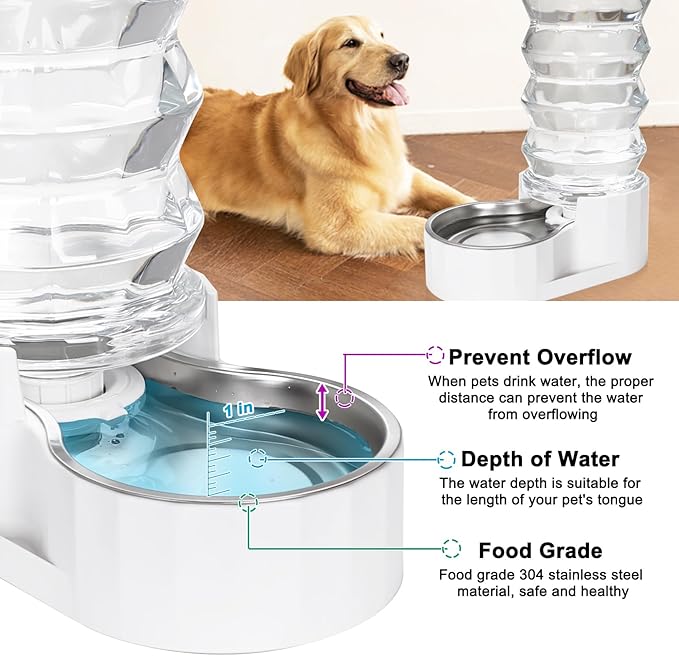 RIZZARI Large Gravity Water Dispenser: 8L Automatic Water Feeder - Image 7