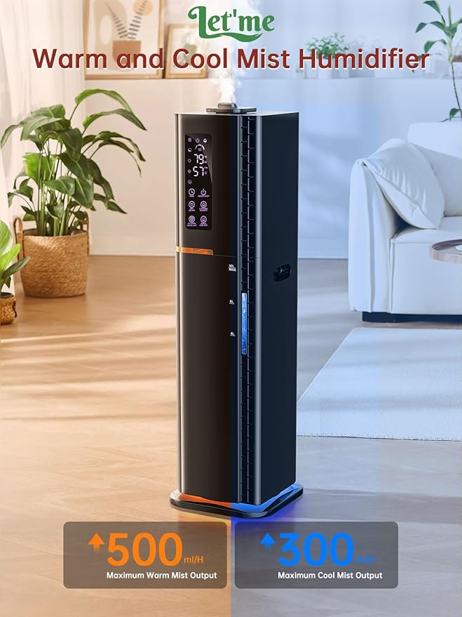2.64Gal Humidifiers for Bedroom Large Room, Warm and Cool Mist up to 500ft² - Image 3