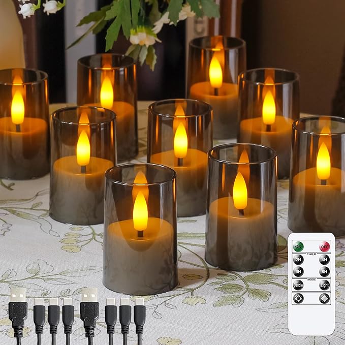 Rechargeable Acrylic Flameless Votive Candles by Wroxipel