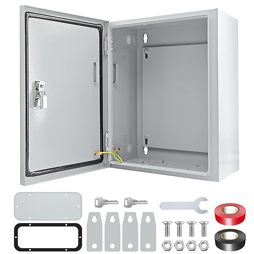 Electrical Box 16 x 12 x 8'' Steel Electrical Junction Box，NEMA 4X Steel by COYXiCE