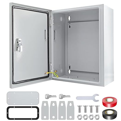 Electrical Box 16 x 12 x 8'' Steel Electrical Junction Box，NEMA 4X Steel by COYXiCE