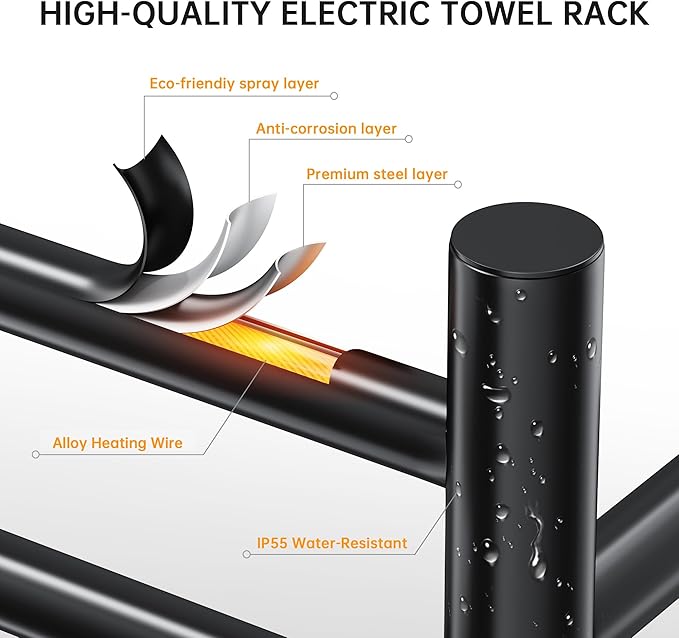 Towel Warmer Rack, Heated Towel Racks - Image 4