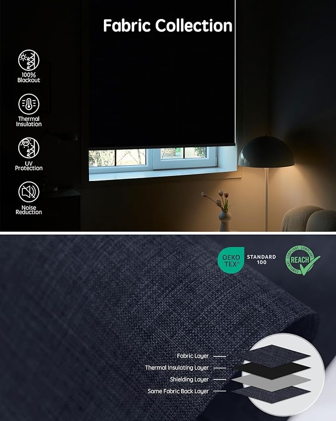 Yoolax Motorized Blinds with Remote, Automatic Window Shades Work with Alexa - Image 6