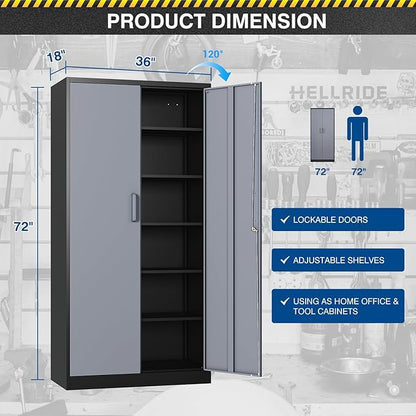 Metal Storage Cabinet-72” Tall Steel File Cabinets - Image 3