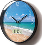 Modern Wall Clocks with Calendar and Date Ocean Wave Sea Beach Digital Clock by SCOAGE