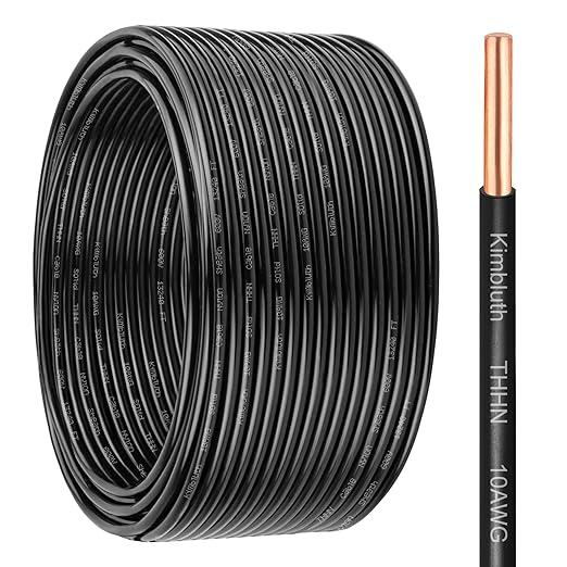 THHN Wire 10 Gauge 100 FT OFC Electrical Wire, 10 AWG Solid Copper Wire Rated by SimpleandPractical