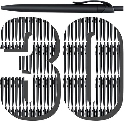Aozora Pens Bulk 30 Pack Black Click Pens No Bleed Wholesale Retractable by Aozora