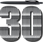 Aozora Pens Bulk 30 Pack Black Click Pens No Bleed Wholesale Retractable by Aozora