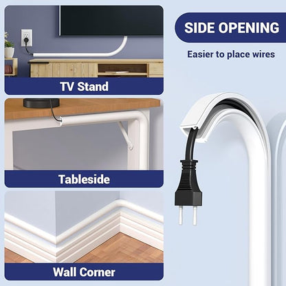 Cord Hider Wall, Wire Covers for Cords on Wall, Flexible Cable Concealer for - Image 8