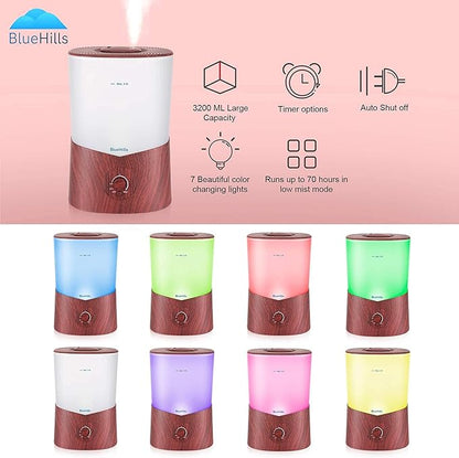 BlueHills Premium 3000 ML XL Essential Oil Diffuser Aroma Humidifier 3 Liter - Image 6
