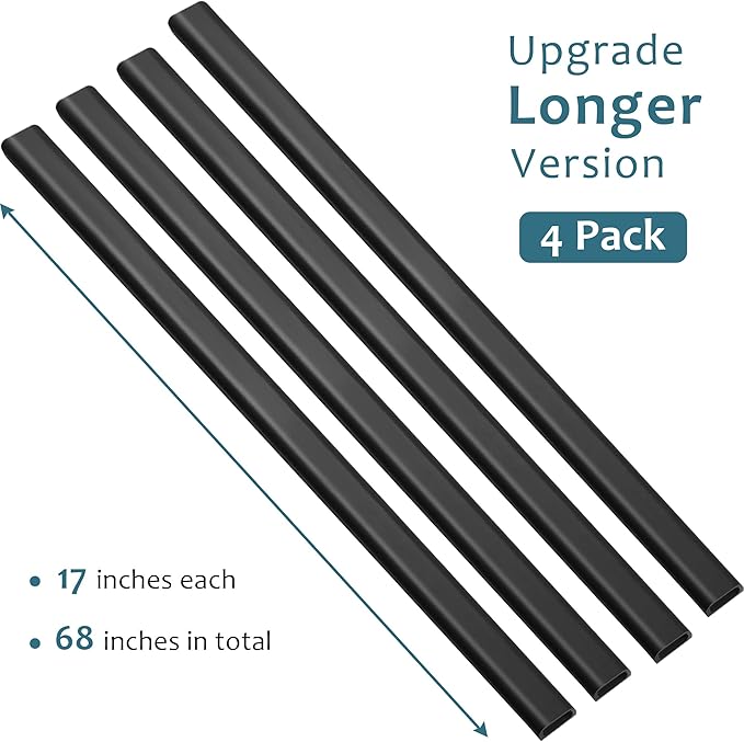 ZhiYo Wire Covers for 2 Cords, Cord Hider on Wall Mounted, 68in Cord Cover Kit - Image 3