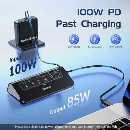 P9R PRO USB C Hub Ethernet, 10Gbps USB C Docking Station 10-in-1 - Image 8