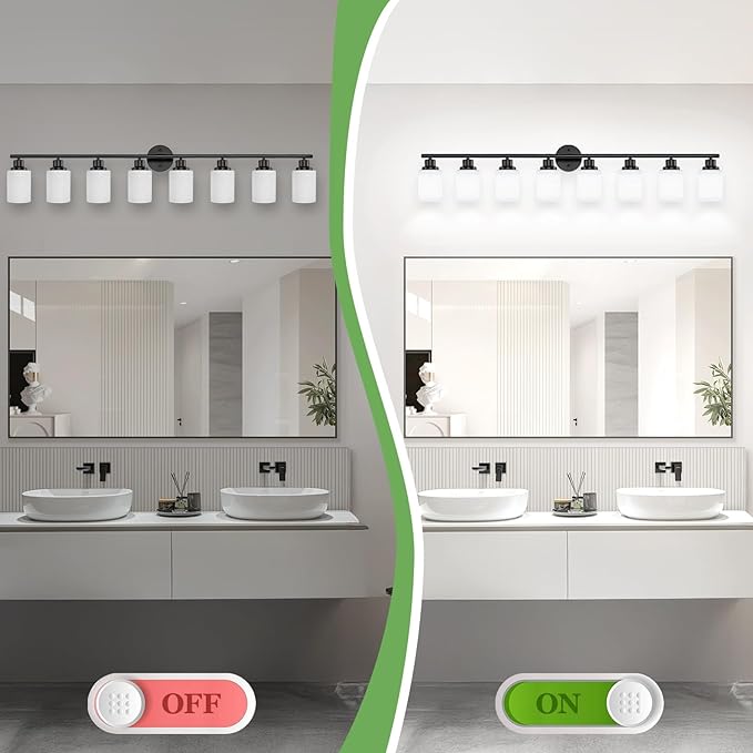 Guliaofo 8-Light Vanity Lights, Modern Vanity Lighting Fixture - Image 5