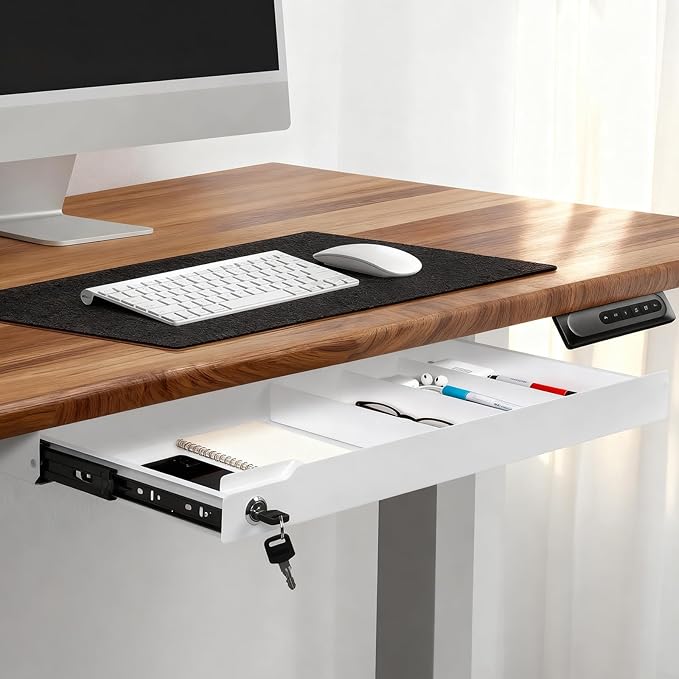 Under Desk Drawer Storage Organizer Lockable 24 Inch Wide, Metal Undermount - Image 6