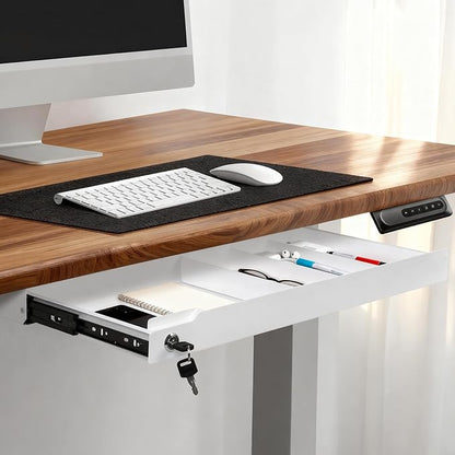 Under Desk Drawer Storage Organizer Lockable 24 Inch Wide, Metal Undermount - Image 6