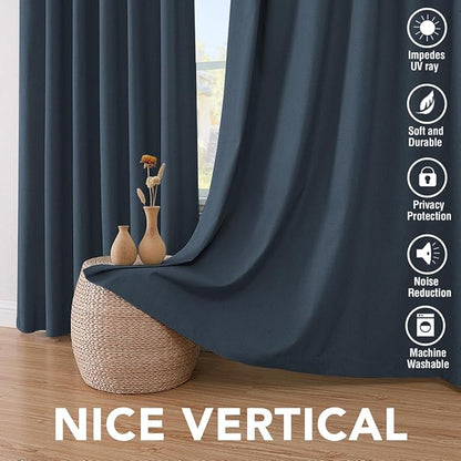 H.VERSAILTEX Linen Blackout Curtains 63 Inches Long 100% Absolutely Blackout - Image 7
