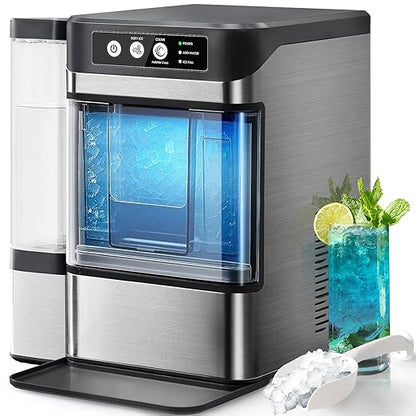 Nugget Ice Maker Countertop, Chewable Pellet Ice Machine, Portable Ice Machine by KeyEnergy
