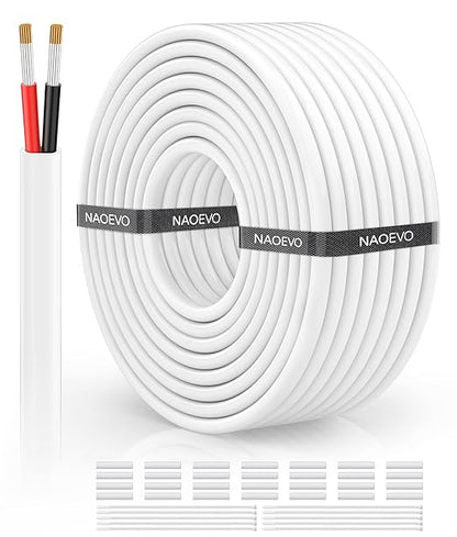 NAOVEO 10 Gauge Wire 2 Conductor Electrical Wire, 10 AWG Stranded PVC Tinned by NAOEVO