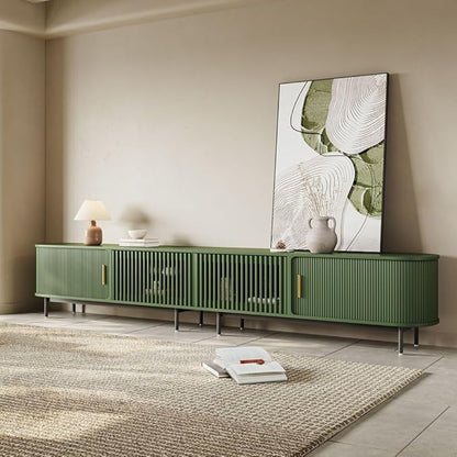 POVISON Fully-Assembled Modern Green TV Stand by POVISON