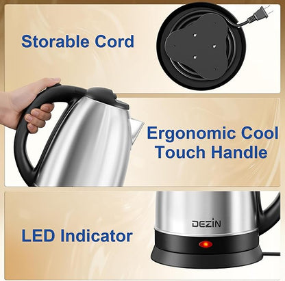DEZIN Electric Kettle Upgraded, BPA Free 2L Stainless Steel Tea Kettle - Image 7
