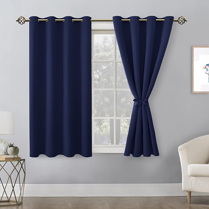 Hiasan Blackout Curtains for Bedroom, 52 x 54 Inches Long - Image 2