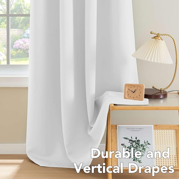 H.VERSAILTEX Thermal Insulated Room Darkening White Curtains - Image 8