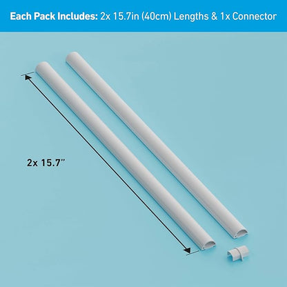 D-Line 31.4in TV Cord Hider, Patented Half Round Cable Cover, Hide Wall Mount - Image 4