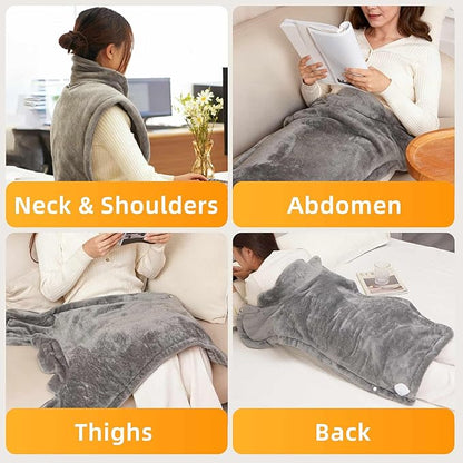 RAINOVA Heating Pad for Neck, Back and Shoulders, Electric Heat Pad for Pain - Image 6