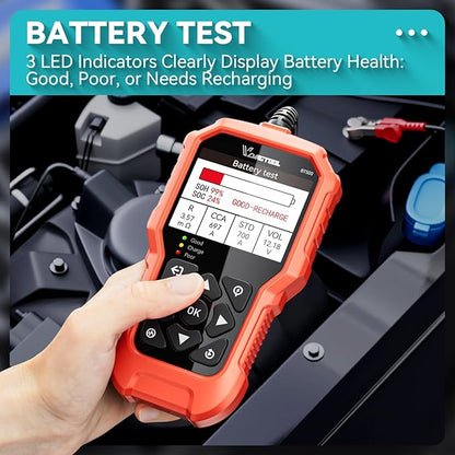 Car Battery Tester 6V 12V 24V VDIAGTOOL BT500, 5-3000 CCA Battery Load Tester - Image 4