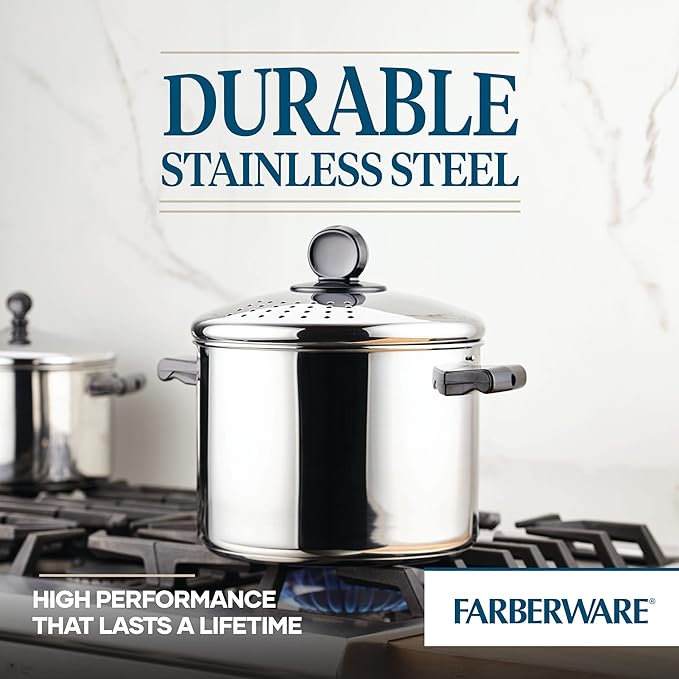 Farberware 70755 Classic Series Stainless Steel 8-Quart Covered Straining - Image 5