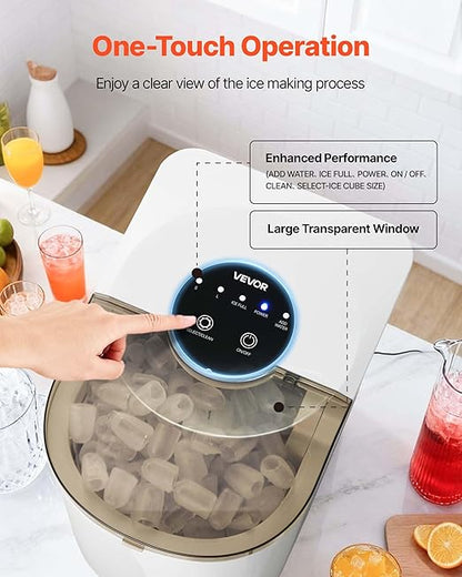 VEVOR Countertop Ice Maker, 7 Cubes Ready in 6 Mins, 26 lbs per Day, - Image 4