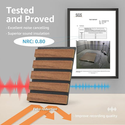 Art3d 6-Piece Wood Slat Acoustic Panels - Image 2