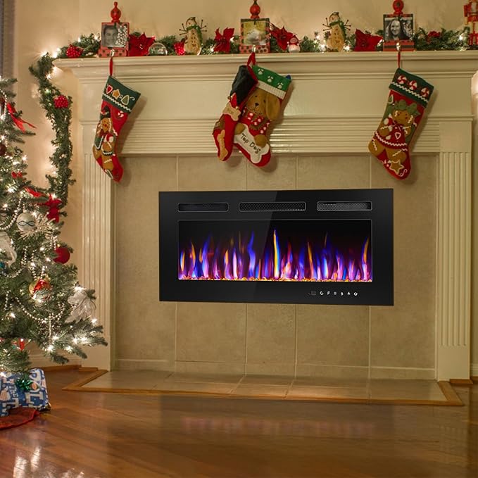 36" Electric Fireplace Wall Mounted and Recessed - Image 7