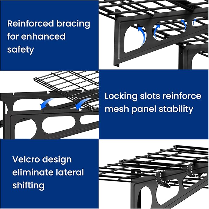 FLEXIMOUNTS 2x6ft Garage Shelving Wall-Mounted, Holds Up to 400 lbs, Garage - Image 5