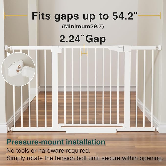Cumbor 29.7-54.2" Wide Baby Gate - Image 2