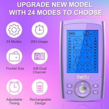 Belfiu TENS & PMS 24 Modes Muscle Stimulator - Image 3