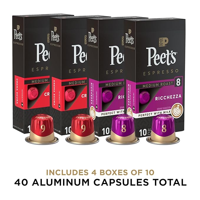 Peet's Coffee, Medium Roast Espresso Capsules Variety Pack, Compatible - Image 2