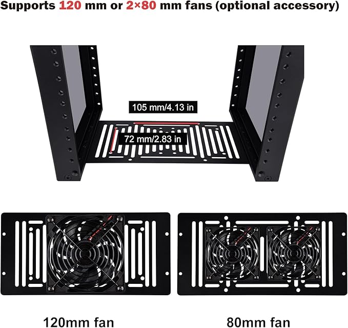 GeeekPi 8U Server Cabinet, 10 inch Server Rack - Image 5