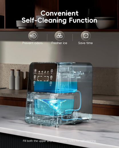 ecozy Nugget Ice Makers Countertop, 44Lbs Pebble Ice Maker, Intuitive EcoScreen - Image 6