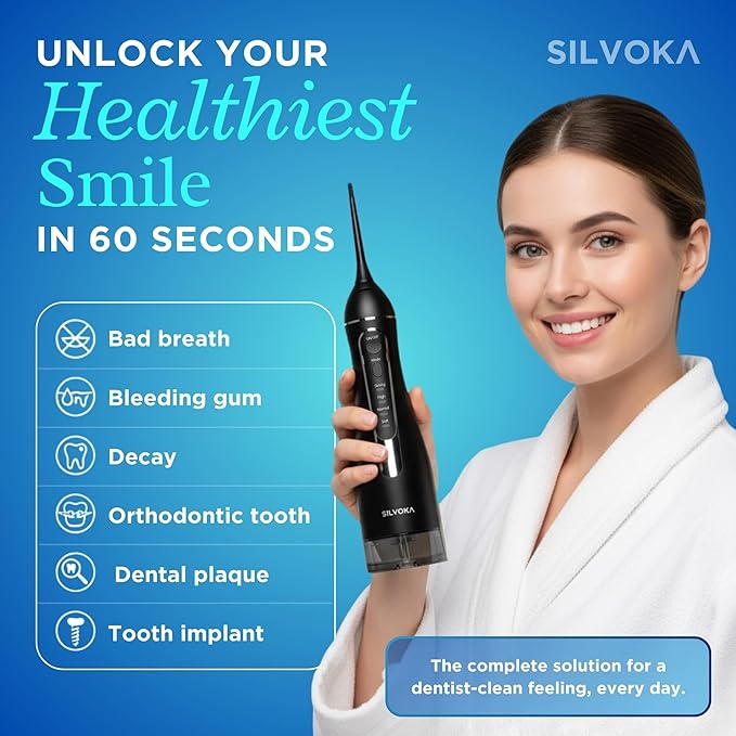Water Flosser for Teeth, Cordless Oral Irrigator, Portable Dental Flosser - Image 3