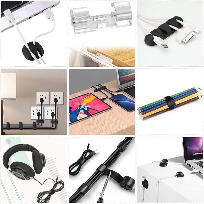 Cord Management Organizer Kit 4 Cable Sleeve split - Image 7