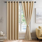 JIUZHEN Beige Blackout Curtains by JIUZHEN