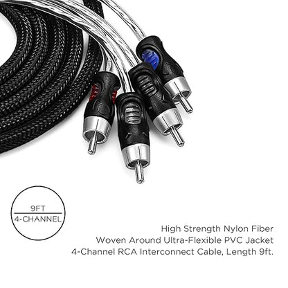 RECOIL PCI49 Premium 100% Oxygen Free Copper 9ft 4-Channel RCA Audio - Image 2