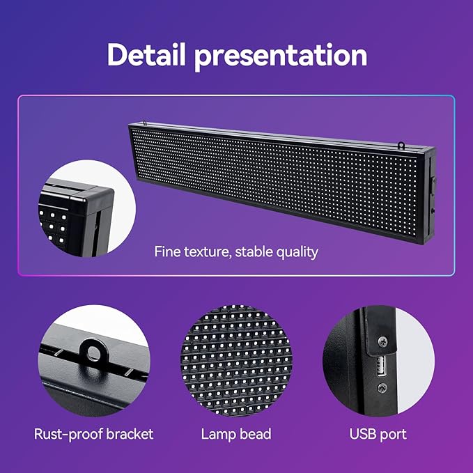 P10 Programmable Scrolling Led Sign Outdoor Customizable Digital Display Screen - Image 6